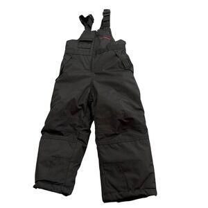 Weatherproof Toddler Black Snow Bibs Insulated Winter Overalls Size 3T Boy Girl